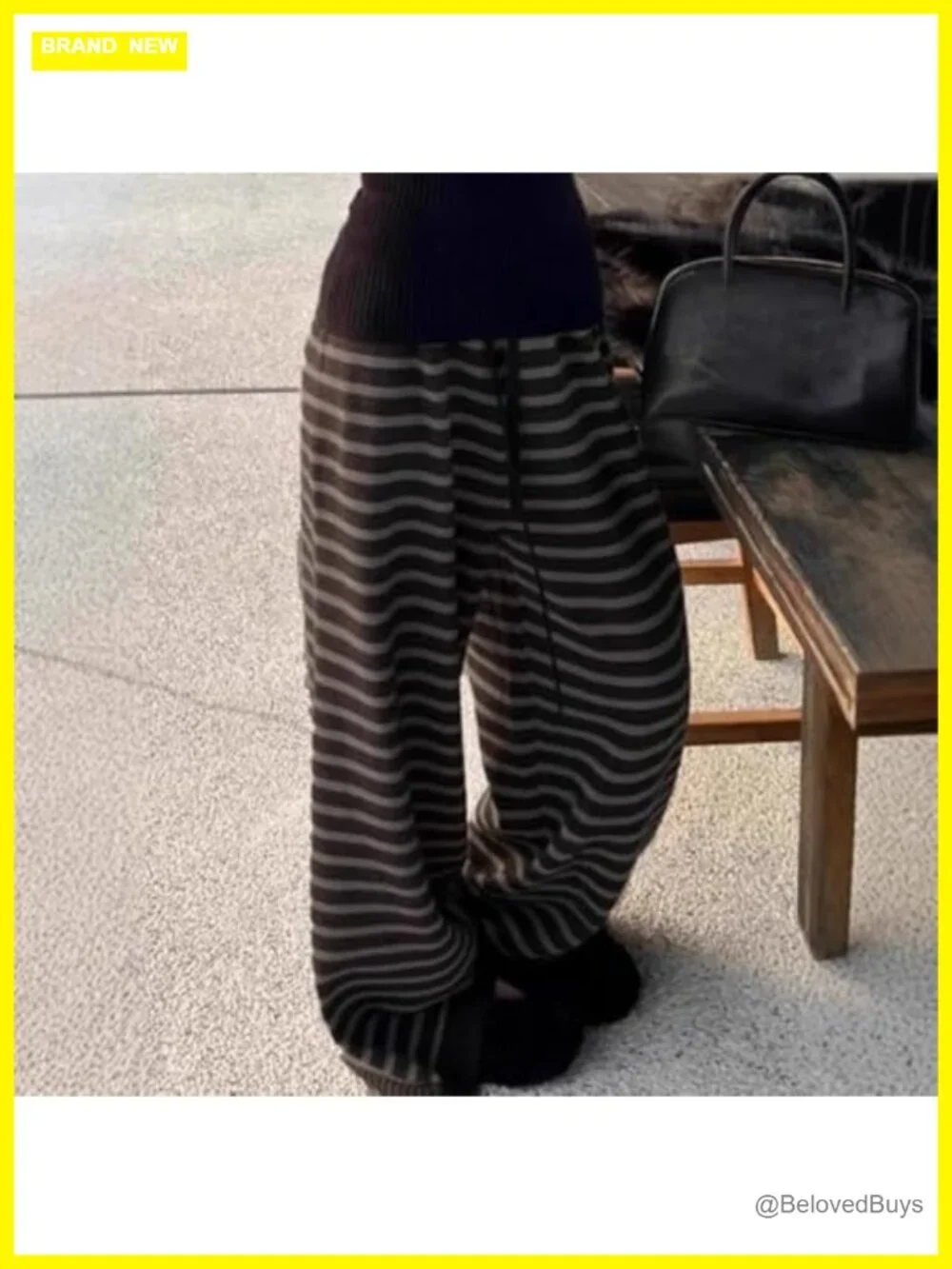 Wide Leg Lounge Pajama Pants Drawstring High Rise Loose Fit